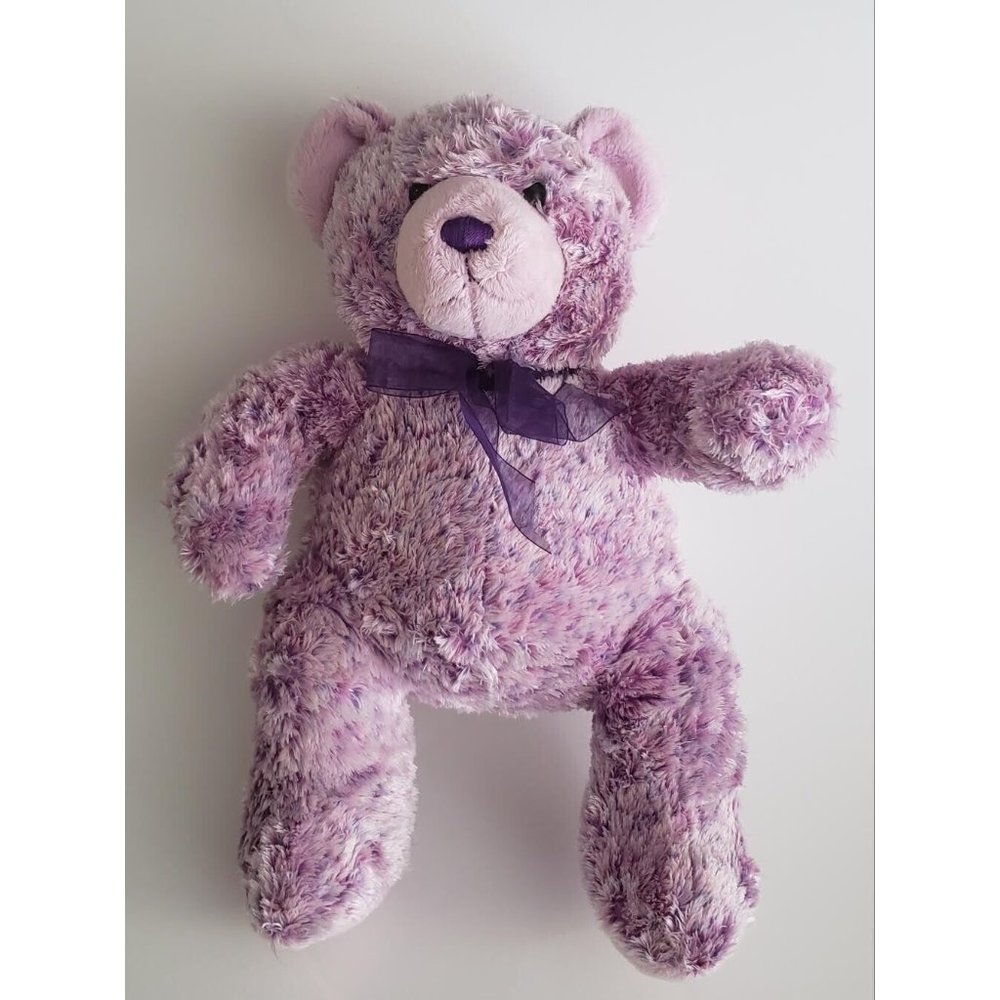 Build A Bear  15in Purple Pink Silk Soft Bean Bag paw butt Plush Animal Bear